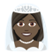 Woman with Veil- Dark Skin Tone emoji on Emojione